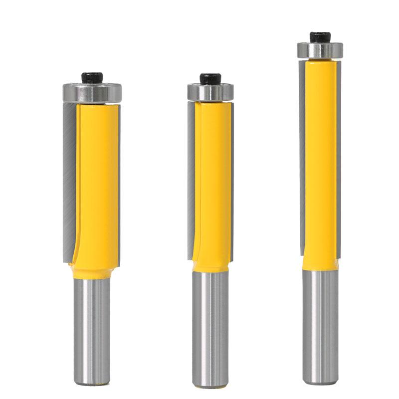 

1/3 шт., 12 мм, хвостовик, фреза с плоским концом, шаблон, заподлицо, фреза с подшипником, деревообрабатывающий резак, шиповая фреза для деревообрабатывающих инструментов 3pcs