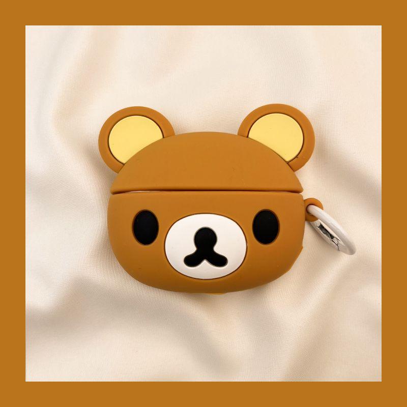 

Pro Earphone Case Second Generation Wireless Bluetooth Third Generation 1 Applicable Aipods2 Generation Silicone 5 Fifth Generation Fourth Generation airpods pro2 [Brown easy bear] send Hook