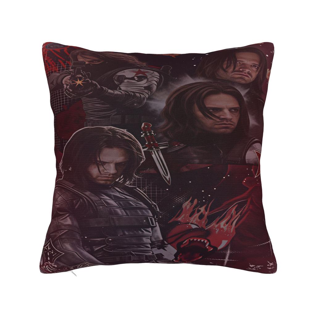 Bucky Barnes Winter Soldier Pillow Case Soft Pillow Cover For Sofa Home Decoration Fashion Pillowcases
