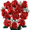 Set di costruzioni con fiori, decorazione per la festa della mamma, collezione botanica, ottimo regalo per compleanno, anniversario o festa della mamma