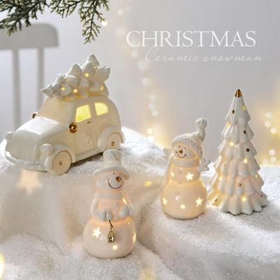Campanella di Babbo Natale in Ceramica NUCHI Decorazioni Natalizie - Piccoli Ornamenti da Tavolo