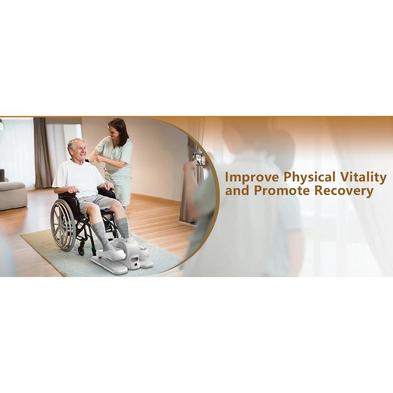 Under Desk Mini Elliptical for Home Office Quiet Sit-Down Leg Exercise Machine LCD Tracker Compact Space-Saving Design, Easy to Store for Small Spaces