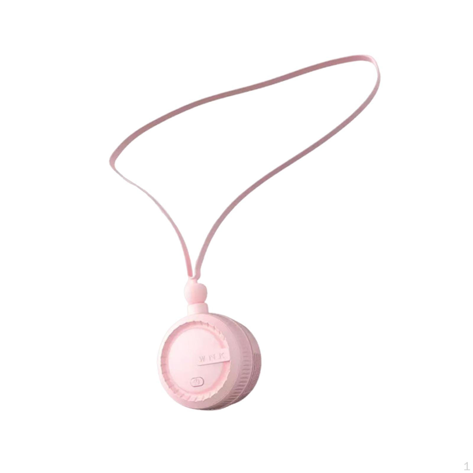 

Hanging Neck Fan with 3 Speed Settings for Travel And Home Use, Ideal Kids Adults рожевий