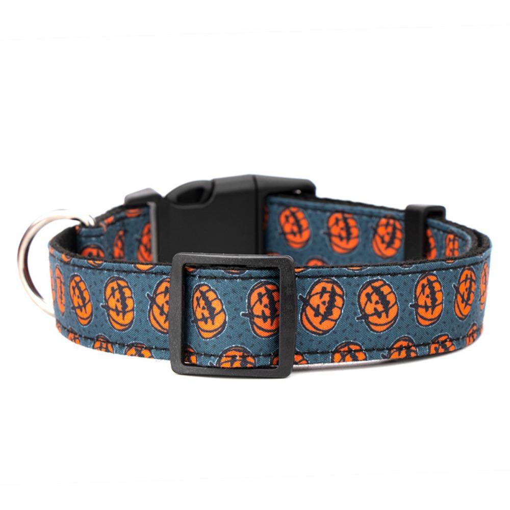 Haustier Katze und Hund Zubehör Halloween Serie Halsband, Kürbismuster Halsband