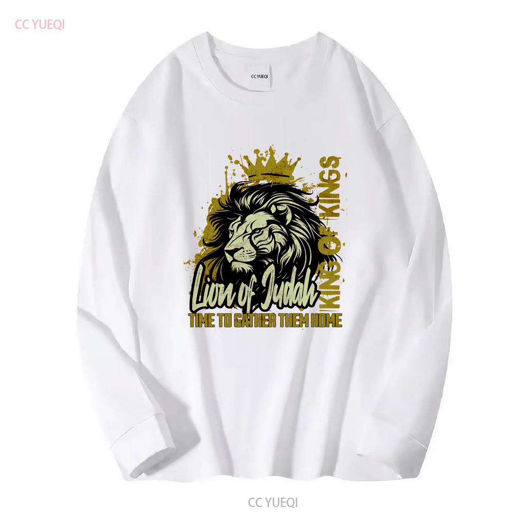 The Lion of Judah King Kings Christian Unisex T Shirt Faith Religion Gift Ideas Long or Short Sleeves Vintage Washed Breathable