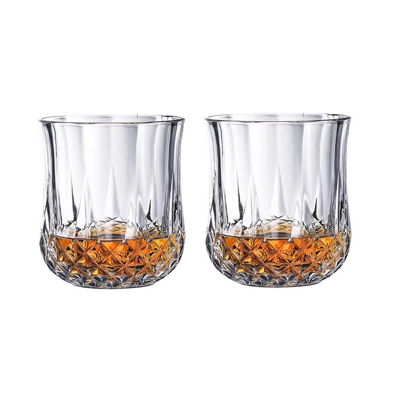 7.8oz/10.2oz/10.8oz/12.9oz Multiple Capacity Wine Glasses Diamond Relief Wine Cup Party Ins Style Cold Drink Cup Cocktail Glass