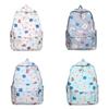 Cute Bear Cartoon Rocket Star Cloud Crown Print Student Backpack For School