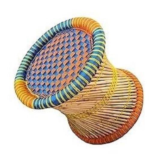 Enterprises Mudda Muddi Chair Garden Handicraft Cane Wood Damroo Black Color (Multicolor) 15 * 15" (Pack of 1)