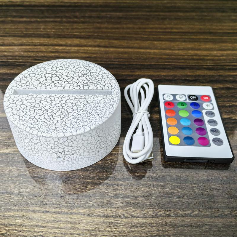 1pc LED Lamp Base with 7 Adjustable Colors Touch Remote Control Multi Style Night Light Base for Bedroom Home Decor