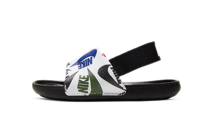 Nike Kawa Slide Athleisure Low top Toddler Shoes Black White Infant And Toddler CW3360-010 22