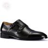 British Monk Shoes Trendy Three-joint Buckle Monk Leather Shoes Men's Inner Height Increase Business Dress Wedding Groom Shoes