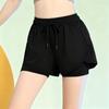 Women's Summer Thin Marathon Sports Shorts, Two-In-One Design, Anti-Exposure, Slimming, Track and Field Running Shorts