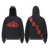 Sweat à capuche imprimé Ange Saint Michel Hommes Femmes Streetwear Américain Sweat-shirt à enfiler délavé Coupe décontractée ample