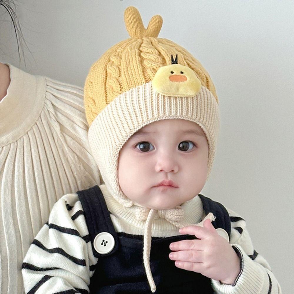 Cold-Resistant Toddler's Plush Knitted Hat Breathable Kids Ear Protection Hat Winter Season