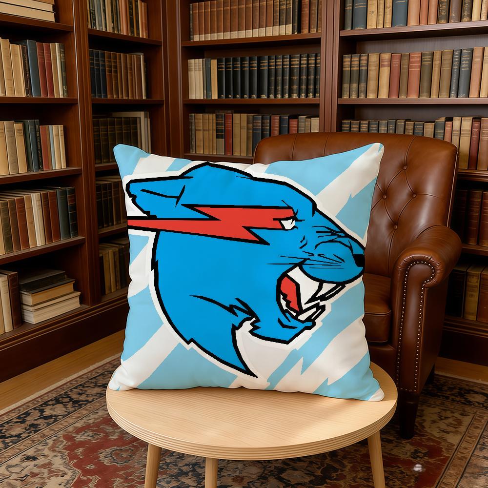 

Funny M-Mr B-Beast-ES Logo cushion cover Home Office Birthday Anniversary Gifts Soft Skin Friendly Cushion Cover 30cmx30cm