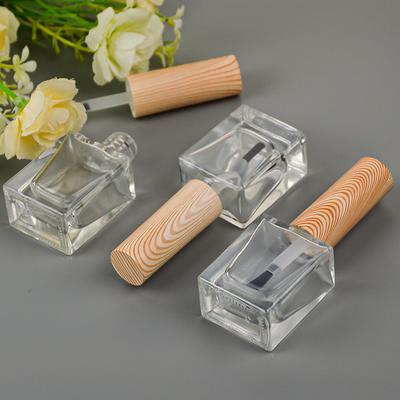 10ml Prázdné lahvičky na lak na nehty Víčko s dřevodekorem Nádobka na gel na nehty s víčkem a štětečkem Nádobky na make-up na gel na nehty Lahvičky