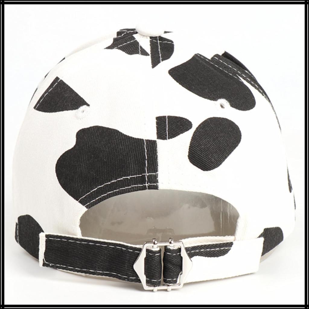 Hat Cap Cow Pattern Cool Sports Casual Animal Men Women CZ506 [White Fang] (Coffee)