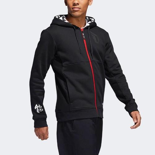 adidas Lillard Basketball Fleece-Lined Jacket for Men, Black