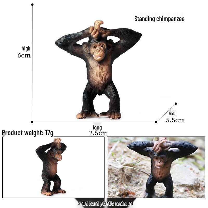 Children's Cognitive Simulation Primate Model: Gorilla & Golden Snub-nosed Monkey Wildlife Toy