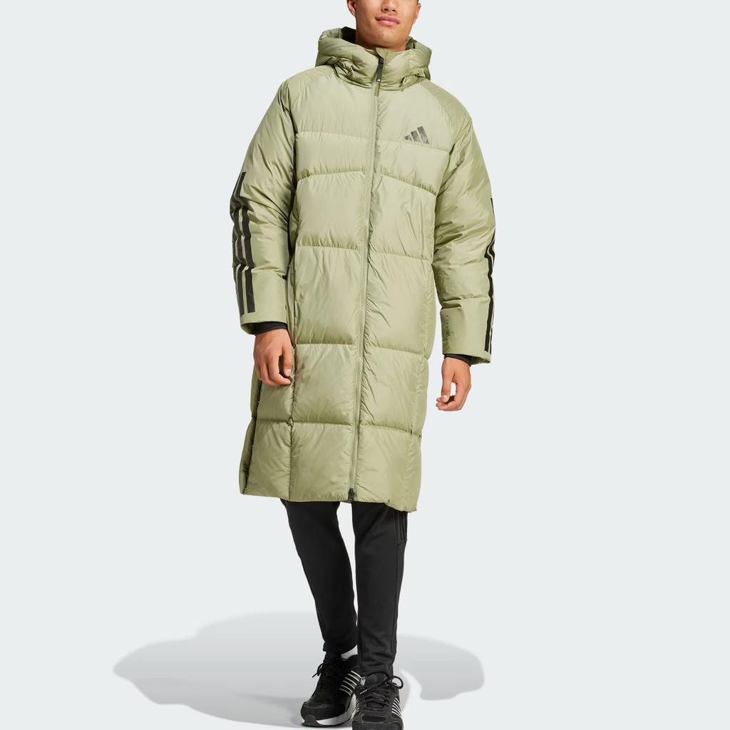 adidas 3 Stripes Down Jacket Men's Tent Green JG3839
