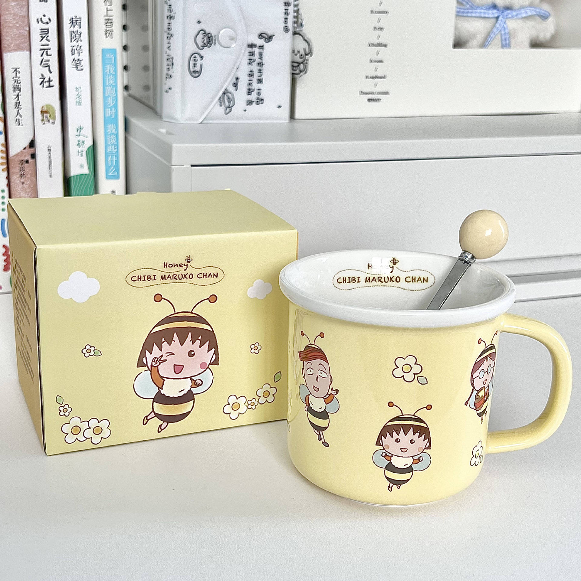 

Cute Cherry Maruko Ceramic Mug Children s Household Water Mug Girls Breakfast Coffee Mug Birthday Gift 301-400ml