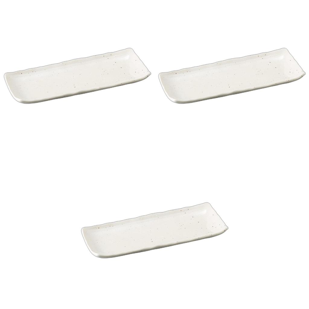 Setomonohonpo Set of 3 Ogura Kohiki Long Rectangular Plates x 11 x Ceramic Long Plates (Setomonohonpo) [27.4 2.8 cm]