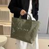 Summer Transparent Jelly Bag Tote Bag Letter Prints Handbags Simple PVC Tote Bag  Outdoor