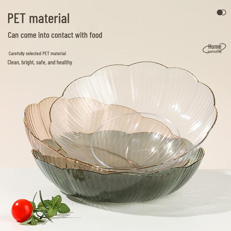 777 Transparent Round Plastic Fruit & Snack Plate