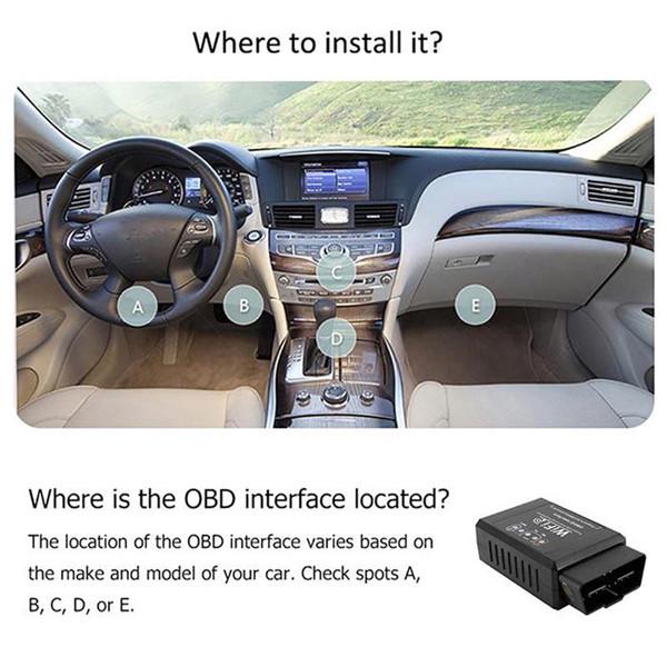 Diagnostic Scanner Auto Car Fault OBDII Diagnostic Tool Scan Tool Universal Support for Ios Android Windows Diagnostic Tool Problems Detection Car