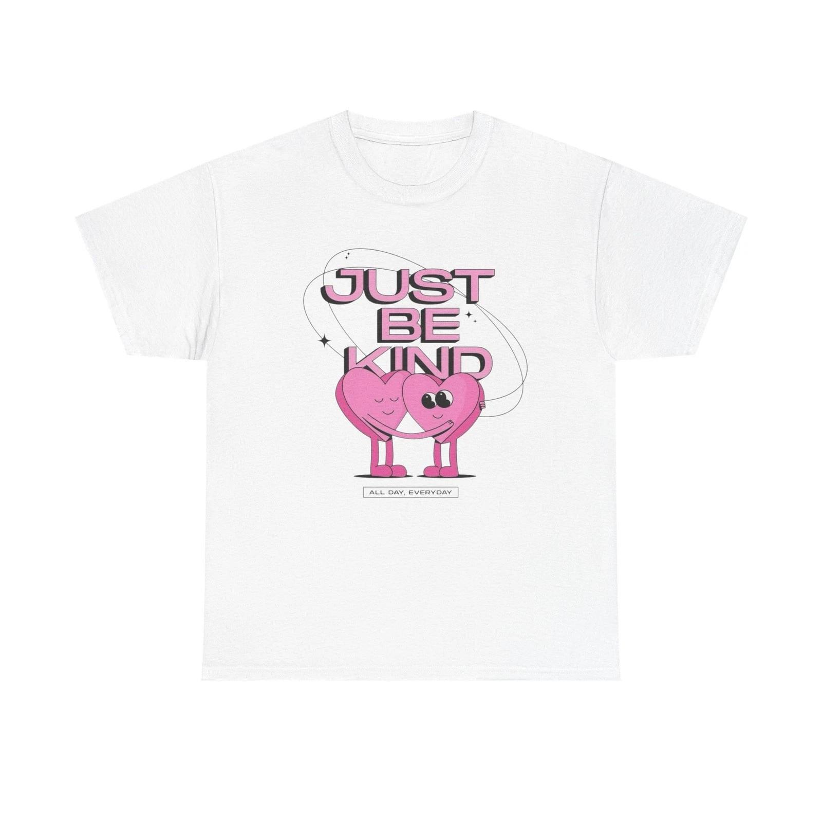 Just Be Kind Retro Graphic T Shirt Unisex Heavy Cotton Tee 2XL