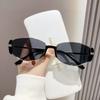 Personalized Uv Resistant Outdoor Sunglasses Fashionable Irregular Modern Retro Sunglasses Narrow Frame Cat Eye Sunglasses