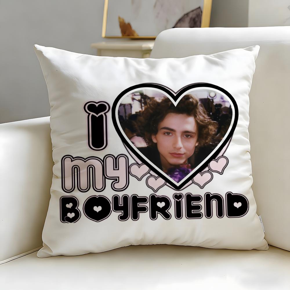 Beliebter Schauspieler Timothee Chalamet Kissenbezug Weich Leicht zu waschen Kissenhülle Vielseitig für Sofa Bett Reisen und Büro