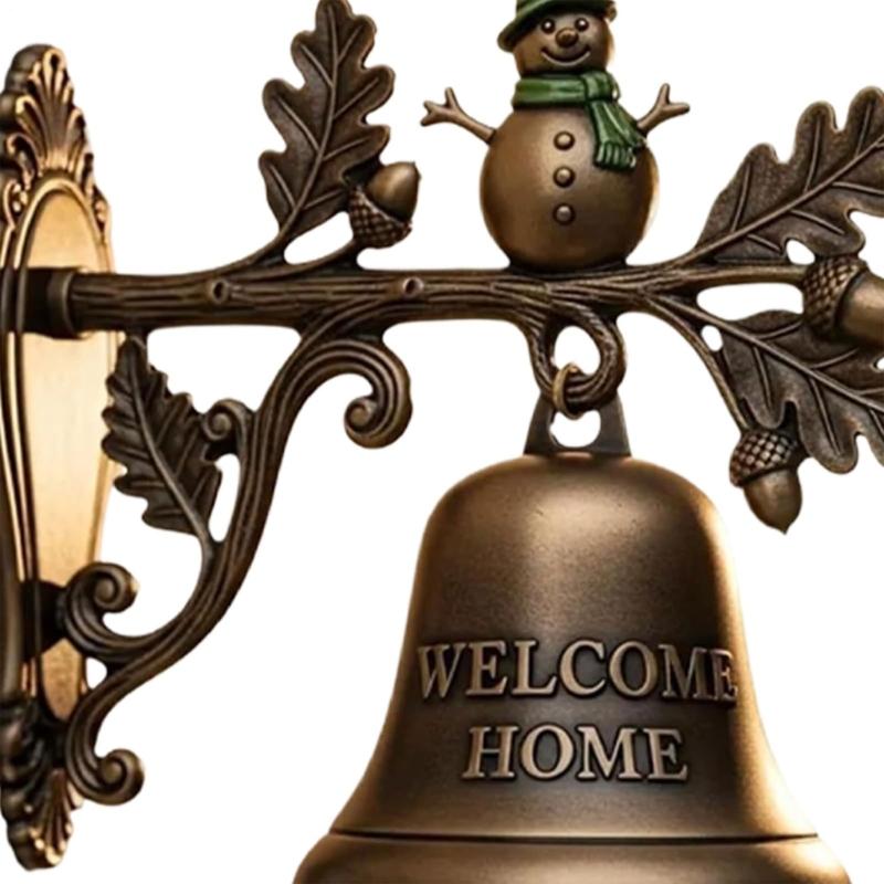 Metal Christmas Entry Doorbell Seasonal Welcome Sign Impermeable Plan Quick Arrange Gift Concept for Home Shop Decors