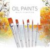 6Pcs Art Painting Brushes Set Acrylic Oil Watercolor Artist Paint Brush Set