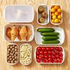 Stackable Rectangular Food Grade Plastic Storage Containers with Lids for Fresh-Keeping