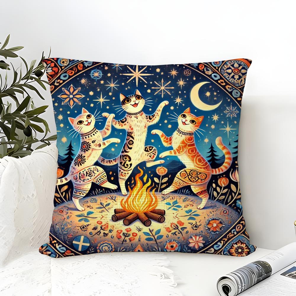 Nordic Style Classic Doll Print Pillow Case Linen Pillow Case Sofa Home Decor Cushion Cover Cushion Cove