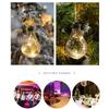 5pcs Christmas Decorations Creative Light Bulb Christmas Tree Decoration Pendant LED Transparent Plastic Christmas Ball