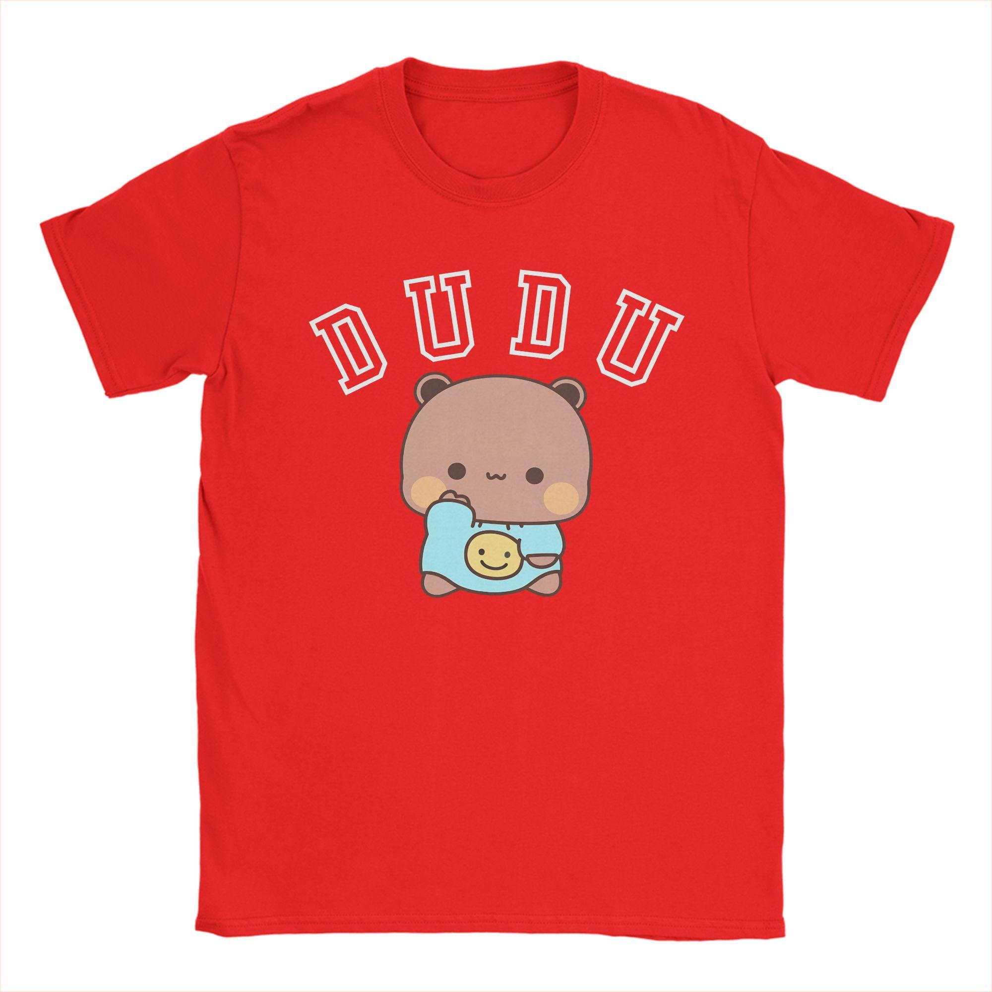 

Мужская футболка Bubu Dudu Милый медведь Винтажная Чистый хлопок Футболки с коротким рукавом Футболка Круглый вырез Одежда Большой размер S