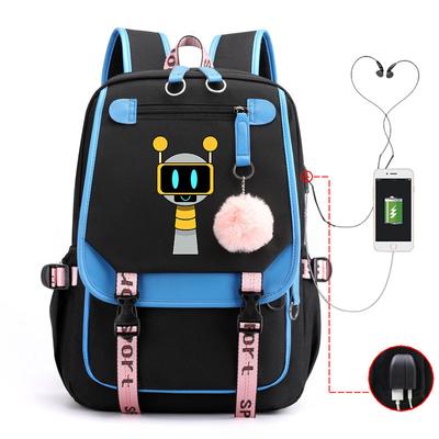 Personality Trend Printed Backpack Academy Style Student Leisure School Bag Multifunctional Large Capacity