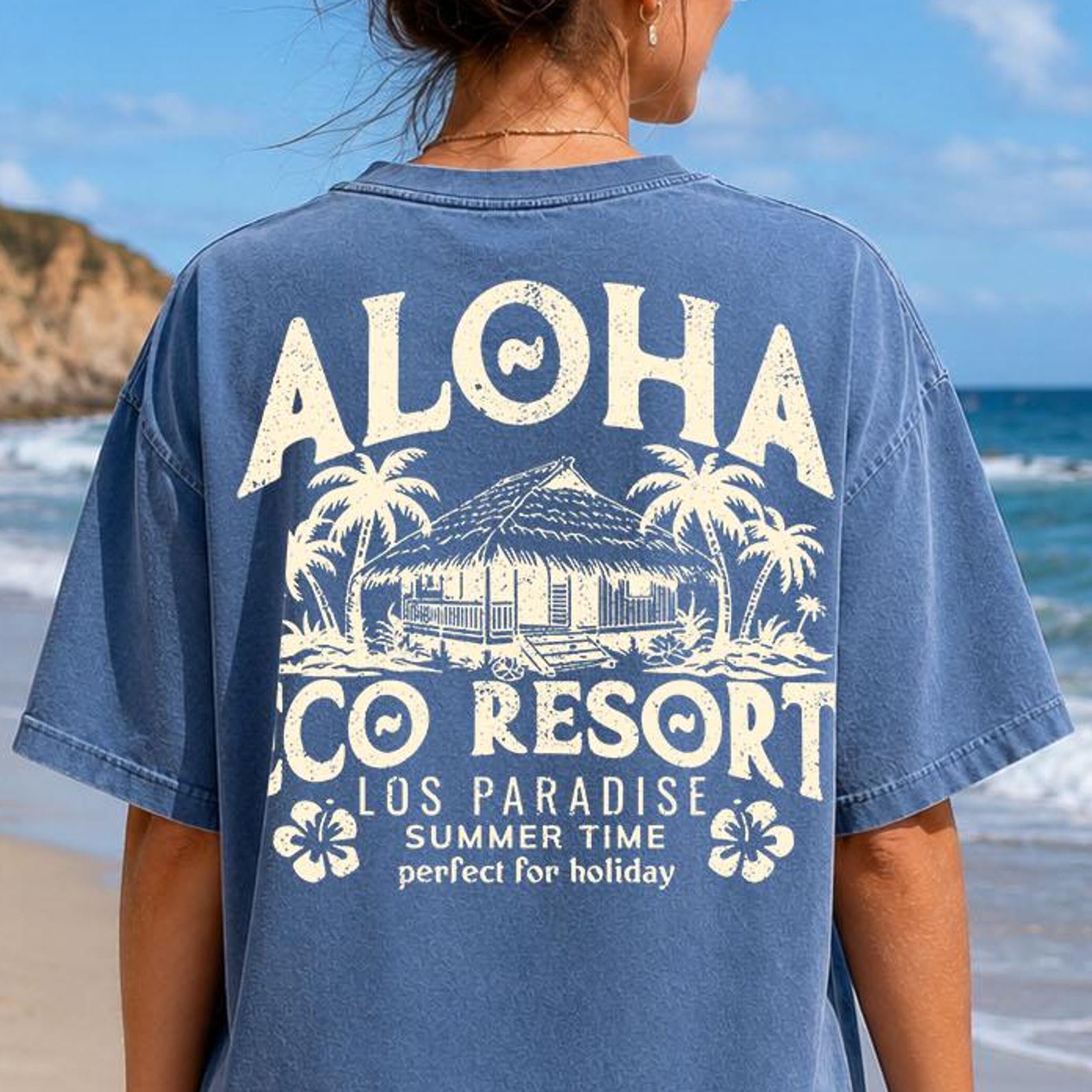 Aloha Paradise Resort Shirt, Tropical Vacation Graphic Tee, Beach Summer T-Shirt, Island Vibes Apparel, Coastal Lifestyle Shirt XL