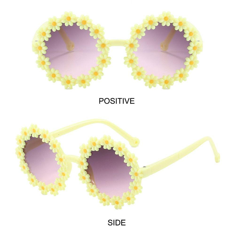 UV 400 Protection Children's Round Flower Sunglasses Ocean Lens Daisy Eyewear