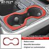 Red Carbon Front Cup Holder Trim Ring Accessories For Dodge Ram 1500 2010-2017