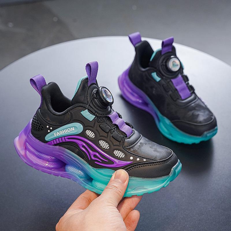 

Модные спортивные туфли 2025 года, обувь для мальчиков, новинка весны и осени, теплая обувь для бега для начальной школы с кожаной поверхностью, детские баскетбольные кроссовки 29