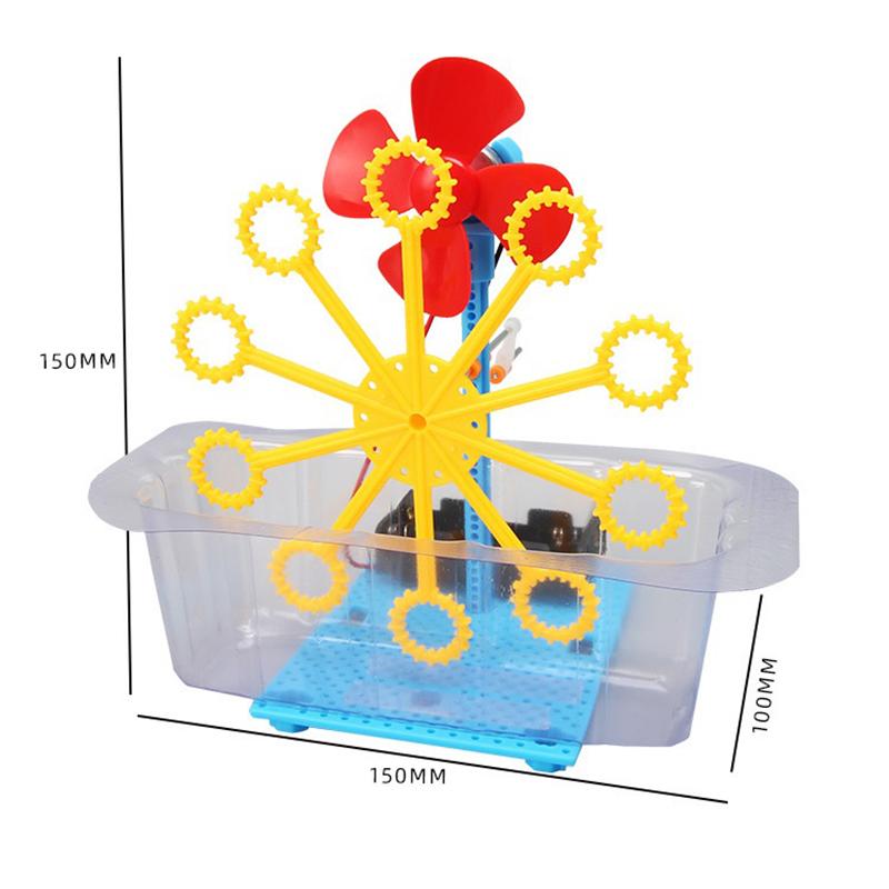 Toys Diy Bubble Machine Assembling Model Material Kits Students Educational Science Experiment Technology Toys For Children