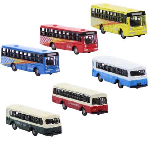 

Bus Collection Bus Model, Minibus, Car Model, 1:150, Set of 6, Route Bus Model, Building Model, Diorama, Scenery Collection, Educational, DIY