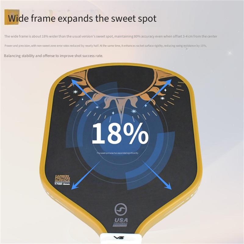 VISPINVO Toray T700 Carbon Pickleball Paddle Thick Honeycomb Core Professional Tournament Racket