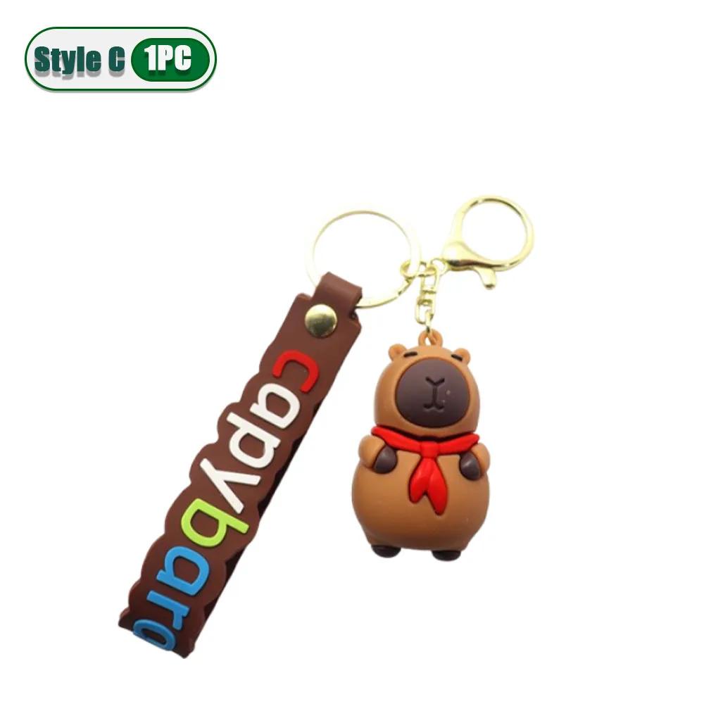 1-20 STÜCKE Niedlicher Capybara Schlüsselanhänger Mode Taschenanhänger Niedliches Tier Schlüsselanhänger Zubehör für Mädchen Kinder Rucksack Dekoration Geschenkidee