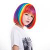 Cosplay Short Rainbow Wig For Festival