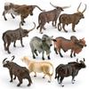 Realistic Pvc Texas Longhorn Bull And Vatuzi Cow Model For Collectors And Decor