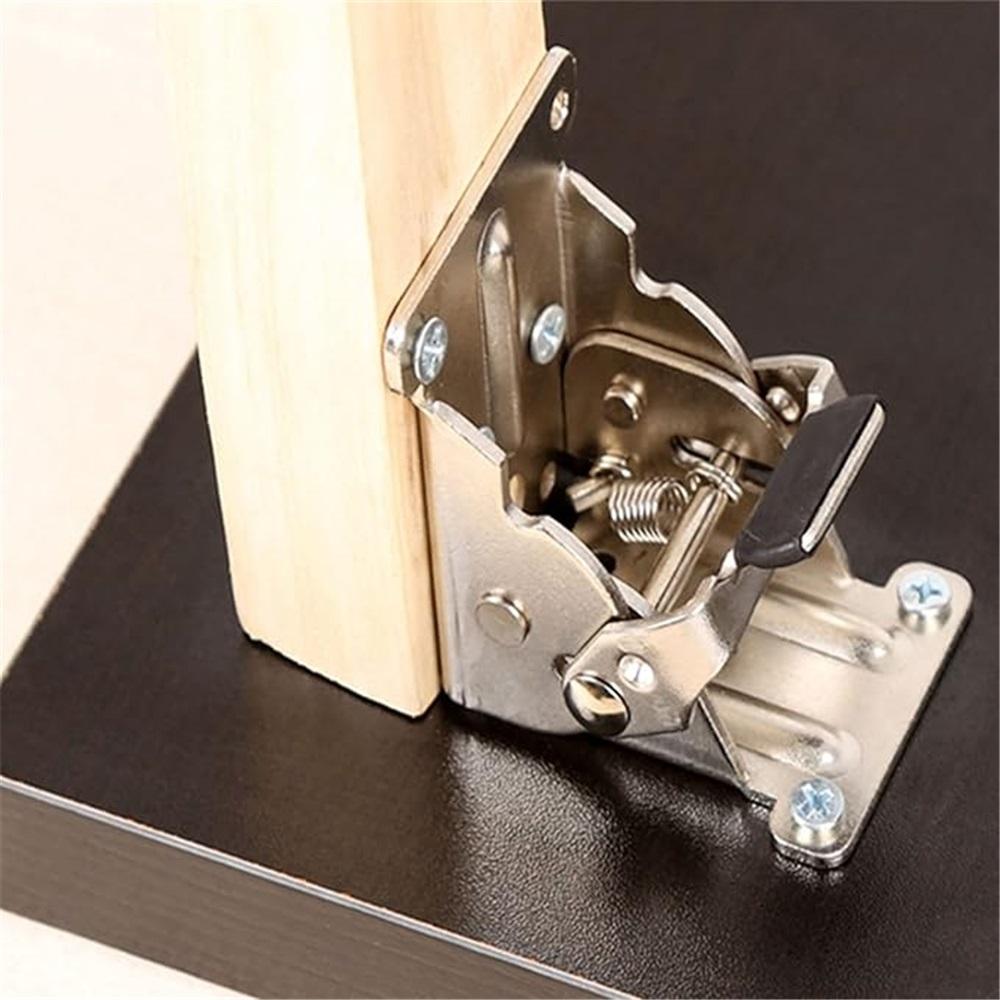 4 Folding Table Leg Brackets, 90-degree Foldable Self-locking Hinges, Tabletop Extension Brackets, Suitable For Furniture Legs.